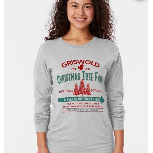 NWOT Griswold Christmas Tree Farm Graphic Tee-Shirt Top - Picture 1 of 13